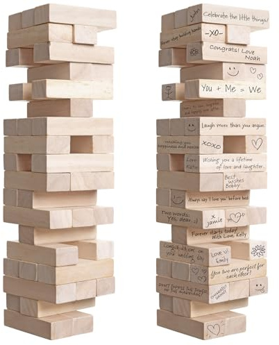 Folat 21339 Blocs de livre d'or de mariage en bois Livre d'or - Blocs - Mariage Personnalisable décoration cadeaux de mariage