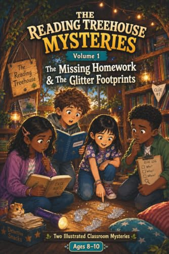 The Reading Treehouse Mysteries Volume 1: The Missing Homework & The Glitter Footprints: Two Illustrated Chapter Books for Kids Ages 8–10, School ... Chapter Book Mysteries for Kids Ages 8–10)