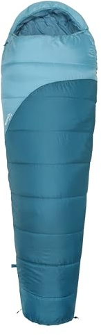 Mountain Warehouse Summit 250 Schlafsack - 3/4 Saison Isolierter & Mumienförmiger Schlafsack, 22cmX40cm wenn gepackt - Für Herbst, Camping & Trekking Petrol Reißverschluss Links - reg. Länge (200cm)