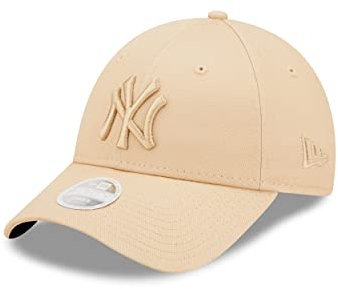 New Era New York Yankees - - MLB Baseball - Basecap Kappe Cap - Frau Damen - 9Forty verstellbar - beige - One-Size