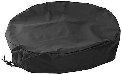 GANAZONO 55 Gallon Drum Lid Cover - Rain Barrel Dust-proof Oxford Cloth - Grey - Round - 65cm x 10cm x 2cm