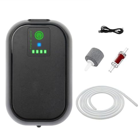 Aerator de Poisson pour appât, aérateur Rechargeable,Pompe à air de pêche Portable - Aerator Rechargeable pour Un Seau d'appâts pour Le Bateau de pêche en Plein air Aquarium