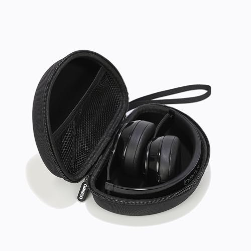 Ginsco Headphone Case Exclusive for Beats Solo 4/Solo 3/Solo 2 - Wireless Bluetooth On-Ear Headphones, Hard Shell Case Portable Travel Carrying Headphone Case (Black)