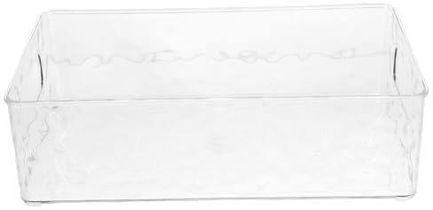 LABRIMP Bandeja de Almacenamiento Rectangular Transparente para Cosméticos y Perfumes Organizador de Escritorio Elegante para Joyas y Accesorios para Baño Sala de y Dormitorio