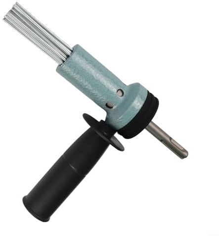 Desiumite Electric Hammer Needle Scaler Adapter for SDS Shank, Hardened Alloy Steel Rust and Concrete Remover with 18-Needle Technology, Multi- Masonry Tool