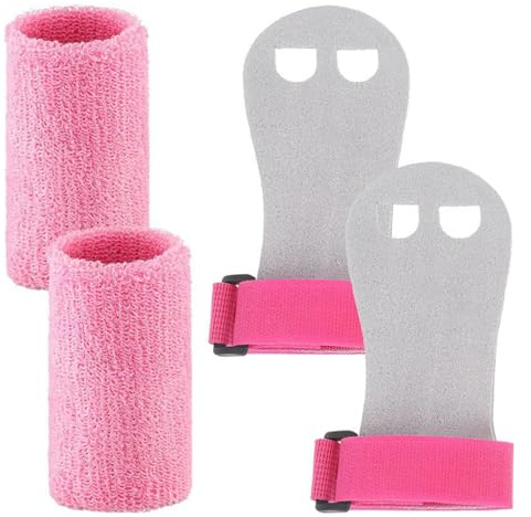 Haodream Juego de protección de balonmano para niños, muñequera, guantes de entrenamiento y muñequeras, asas de gimnasia para ejercicios, juego de fitness para niños, guantes de agarre, soporte para