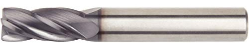 WIDIA Hanita 40241400T075 VariMill 4024 GP Rough/Finish End Mill, 0.3 mm Chamfer, 14 mm Cutting Diameter, Carbide, TiAlN, RH Cut, Straight Shank, 4-Flute