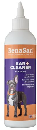 RenaSan Dog Ear Cleaner – Drops to stop head shaking, remove wax & debris, soothe, stop itching and remove odours. Naturally derived & Non-toxic (250ml) (PACKAGING MAY VARY)