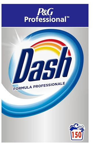 Dash Professional Detersivo In Polvere Per Bucato Classico 150 Lavaggi, 7.5kg, Eccezionale Rimozione Delle Macchie Dal Primo Lavaggio