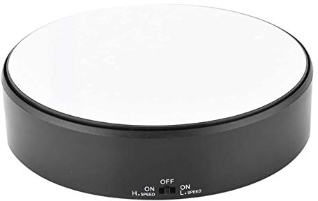 Tyenaza Présentoir Rotatif à 360 Degrés, Miroir rotatif électrique de présentoir Plateau Rotatif électrique pour des accessoires de prise de vue vidéo de photographie