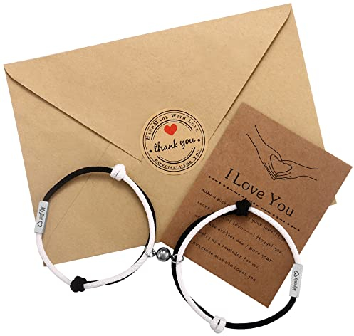 Cupimatch Magnetiska pararmband, ömsesidig attraktion, magnetarmband, vänskapsarmband, present till par, partner, Rostfritt stål