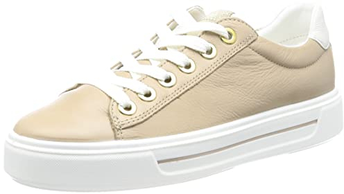 ara Damen Courtyard Sneaker, Sand,Cream, 43 EU Weit