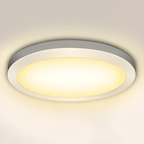 EXTRASTAR Plafon LED Techo 24W, Luz Cálida 3000K, Lámpara LED Techo 1800Lm, Ø30cm para Sala de Estar, Cocina, Pasillo, Baño, Dormitorio, Estudio
