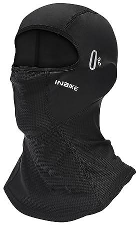 INBIKE Pasamontañas de Verano Transpirable Balaclava de Seda de Hielo Ciclismo Moto Deportes al Aire libre Máscara para Hombre y Mujer Adulto Ligero Protector UV Fresco y Cómodo Negro
