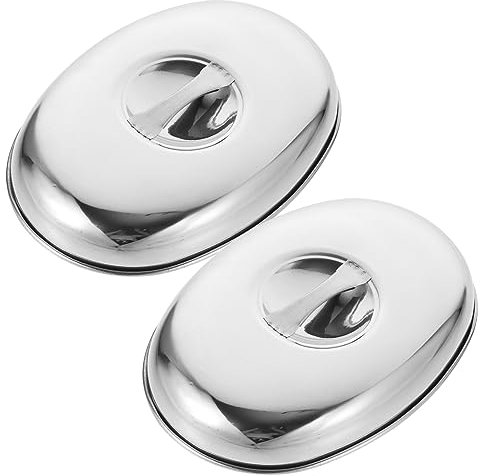 VINTORKY Cubierta De Verduras De Acero Inoxidable Tapa Para Bistec Tapa Para Cocinar Al Vapor Para Plancha y Servir Alimentos La Mesa