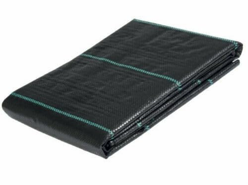 Garden Mile® Heavy-Duty Weed Control Black Fabric Membrane 100GSM Polypropylene Corrosion Membrane - Artificial Grass Underlay Landscape Barrier for Gardens, Patios, and Flower Beds (1M X 10M)