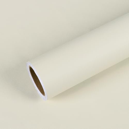 VEELIKE Papel Pintado Beige Mate Papel Autoadhesivo Pared Crema Papel Adhesivo para Muebles Papel Pintado Pared Dormitorio Moderno Papel de Pared Decorativo Salon Armarios Baño Habitacion 40cm×300cm