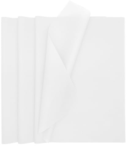 MORAINJAY 60 ark Vitt Silkespapper, 50x70 cm Silkespapper för Förpackning, Vitt Papper för Presentinslagning, Pyssel, Födelsedag, Bröllop och Festdekorationer