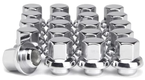 Set of 20 7/16-20 Closed End Mag Seat Lug Nuts Compatible with 1976-1981 GM Corvette Camaro Firebird Trans AM, Chrome