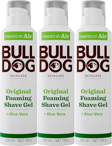 BULLDOG SKINCARE - Original Foaming Shave Gel | Smooth and conditioning 200ml x 3 Pack