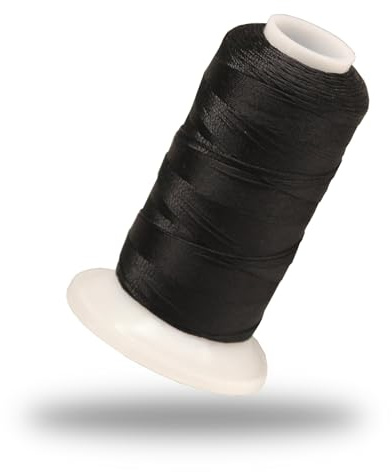 Lialina Fil à coudre 100 % polyester - Fil extra fort 250 m - Fil de cuir pour tissus épais - Certifié Oeko-Tex - Épaisseur 30 - Fil robuste (noir)