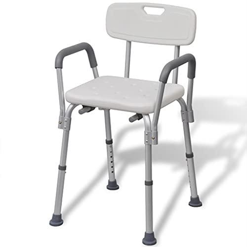 Genérico Silla de Ducha de Aluminio Blanco,Salud y Belleza,Cuidado de la Salud,Movilidad y accesibilidad,Accesorios y Muebles adaptados,Asientos y Bancos para duchas-110129