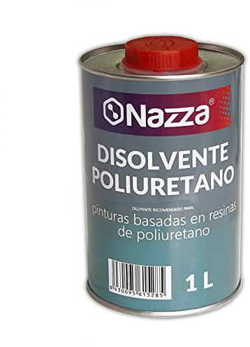 Disolvente de Poliuretano Nazza | Para la limpieza y aplicación de herramientas y pinturas tanto transparentes como pigmentadas de poliuretano | Envase de Plástico de 1 Litro