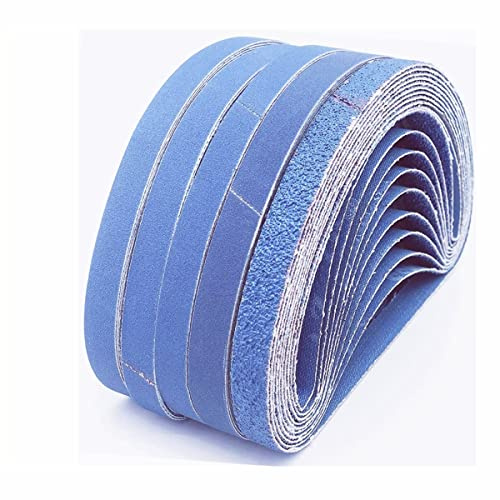 FEIHU 60 stycken professionellt slipbandsset, zirkonium korund slipband 13 x 457 mm, 10 x kornstorlek (60/80/100/120/240/320) för Black&Decker powerfil/bärbar slipmaskin
