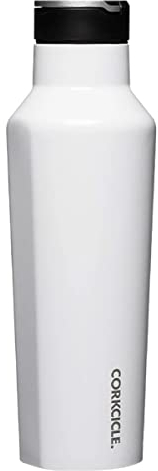 Corkcicle Sport Canteen Insulated Mug, Glossy White, 20 oz, Reusable Water Bottle Keeps Drinks Cold for 25 Hours and Hot for 12 Hours, Cup Holder Friendly Cup with