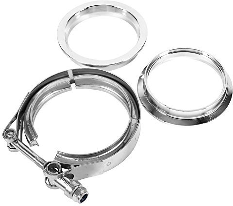 Abrazaderas V Band De 3 Pulgadas Kit Con 2 Bridas Para Y Escape De Acero Inoxidable Sólido Ideal Para Sistemas De Escape Válvulas De Descarga Y Más