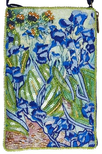 Bamboo Trading Club Bag Blue Irises, 7.5-inch Width