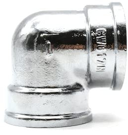 DOJA Barcelona | Codo Roscado Laton 90°Cromado | 1/2 | Hembra - Hembra | Codo Laton | Codo Grifo Laton para Instalaciones de Riego | Conector Codos latón Tuberias para Radiadores, Aire Comprimido