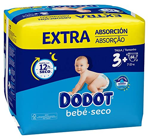 Dodot Bebé Seco Extra - Jumbo Pack Talla 3-66 uds.