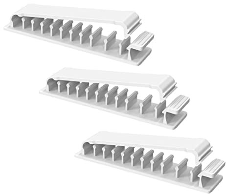 FOYTOKI 3stücke Kabelclips Für Kabelmanagement Kabelhalter Selbstklebend Transparent Kabelorganisator Für Ladekabel Usb-kabel Computerkabel Elektrokabelhalter Kabelmanagementhalter Für Ger