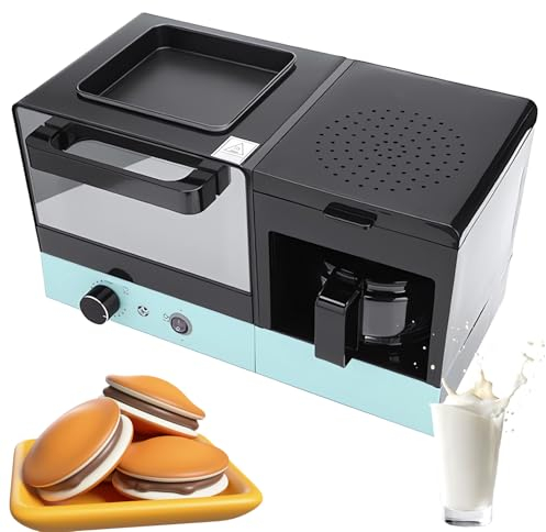 Estación De Desayuno, Horno Multifuncional De 650 W Máquina De Desayuno 3 En 1, Vidrio Templado, Ligero Y Fácil De Almacenar, Bandeja De Escoria Extraíble, para Calentar, Asar, Hornear, Tortilla