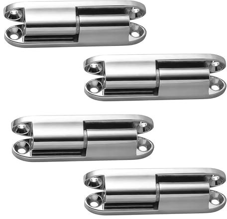 0XBIT 4 Piezas Bisagras Puertas, Bisagras Desmontable, Bisagras Puertas Madera Silencioso, Bisagras Armario Giratorio Estable, para Puertas Gabinetes, Puertas Habitaciones, Puertas Muebles