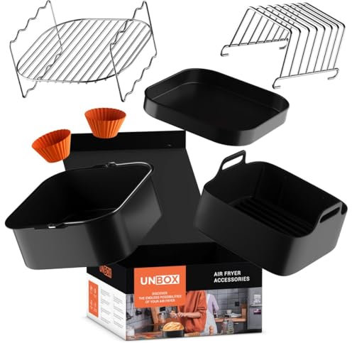 Accessoires Air Fryer pour Moulinex Easy Fry Dual Friteuse 8,3L - Moule Air Fryer pour Philips Dual Basket Airfryer Série 3000 9 Litres (6L/3L) - Air Fryer Accessoires pour Philips Airfryer Série 3000