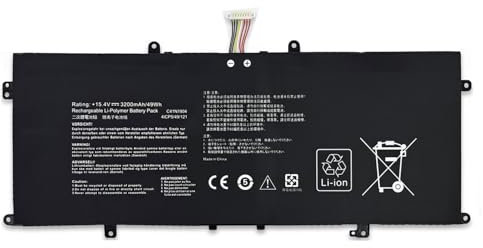 UP PARTS Batteria C41N1904 compatibile per Notebook ASUS (Capacità 3200mAh 15.4v 49Wh) per ASUS Zenbook 14, 13 OLED,15, Zenbook Flip 13, Flip S, Zenbook S, Zenbook S 13 Flip OLED, X435, S435