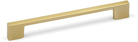 Mango de tirador delgado cepillado de latón de 160 mm para puerta de armario de cocina, cajón, armario, dormitorio, baño, mueble de reemplazo