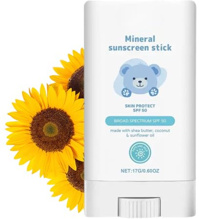 Childs Farm Sunscreen SPF 50,K-ids Sun Cream Stick SPF 50,Sun Cream Applicator Kids,Mineral Sunscreen Kids,Broad Spectrum UVA/UVB Protection, Water-Resistant, Gentle & Safe for Face & Body