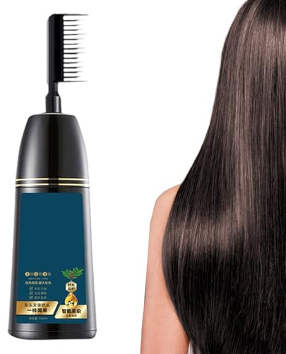 Tintura per capelli, 2 in 1 nero con pettine per uomo | Crema con copertura a lunga durata per colleghi, amici, famiglia, giovani, ragazze, nonni