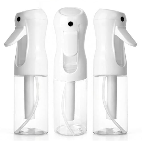 AMOYOX 3Pack Spray Bottle for hair 200ml/6.8oz Ultra Fine Mist Continuous Sprayer for Hair Styling, Plants, Cleaning, Misting & Skin Care