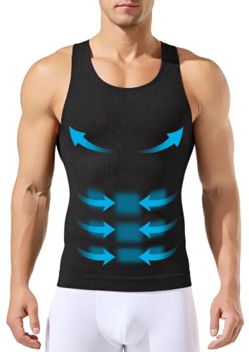 Arjen Kroos Camiseta Reductora Hombre Compresión Camisa Body Shaper Chaleco Interior Moldeadora