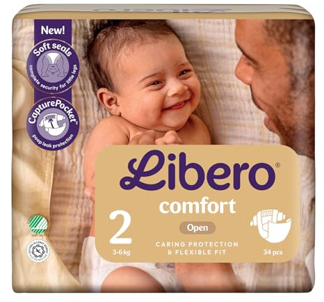 Libero Newborn Lot de 34 couches Taille 2 (3-6 kg)