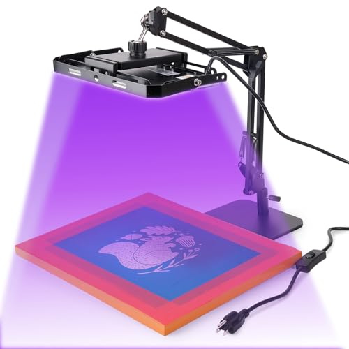 Caydo - Unité d'exposition LED 50 W pour sérigraphie, lumière UV avec support rétractable et réglable pour sérigraphie et cyanottypes