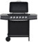Gasgrill mit 6 Brennern, BBQ Station Grill mit Fettauffangschale & Thermometer, Haube & Rollen, Grillwagen Gusseisen Grillrost Grillstation Camping, Edelstahl