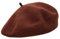 MELEGARI Baskenmütze für Damen | 100% Wolle | Margie Beret | Made in EU, Braun 222, One size