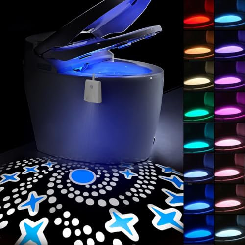 Toilettenbeleuchtung, 16 Farben Wc Licht Toilettenlicht mit Bewegungsmelder Wasserdicht