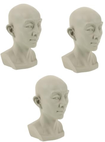 3st Hilfsmittel Für Den Kunstunterricht Bemalbare Gipsfiguren Männerbüste Büstenskulptur Für Erwachsene Menschliche Büstenskulpturen Büstenstatue Eines Teenager-mädchens Gipsstatue HOODANCOS