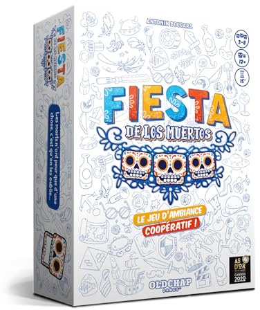 Blackrock Games Fiesta DE Los Muertos - Jeu de société - Jeu coopératif - Jeu d'ambiance Amusant - 12 Ans - 3 à 8 Joueurs - idéal Entre Amis et en Famille - Nouvelle édition OldChap
